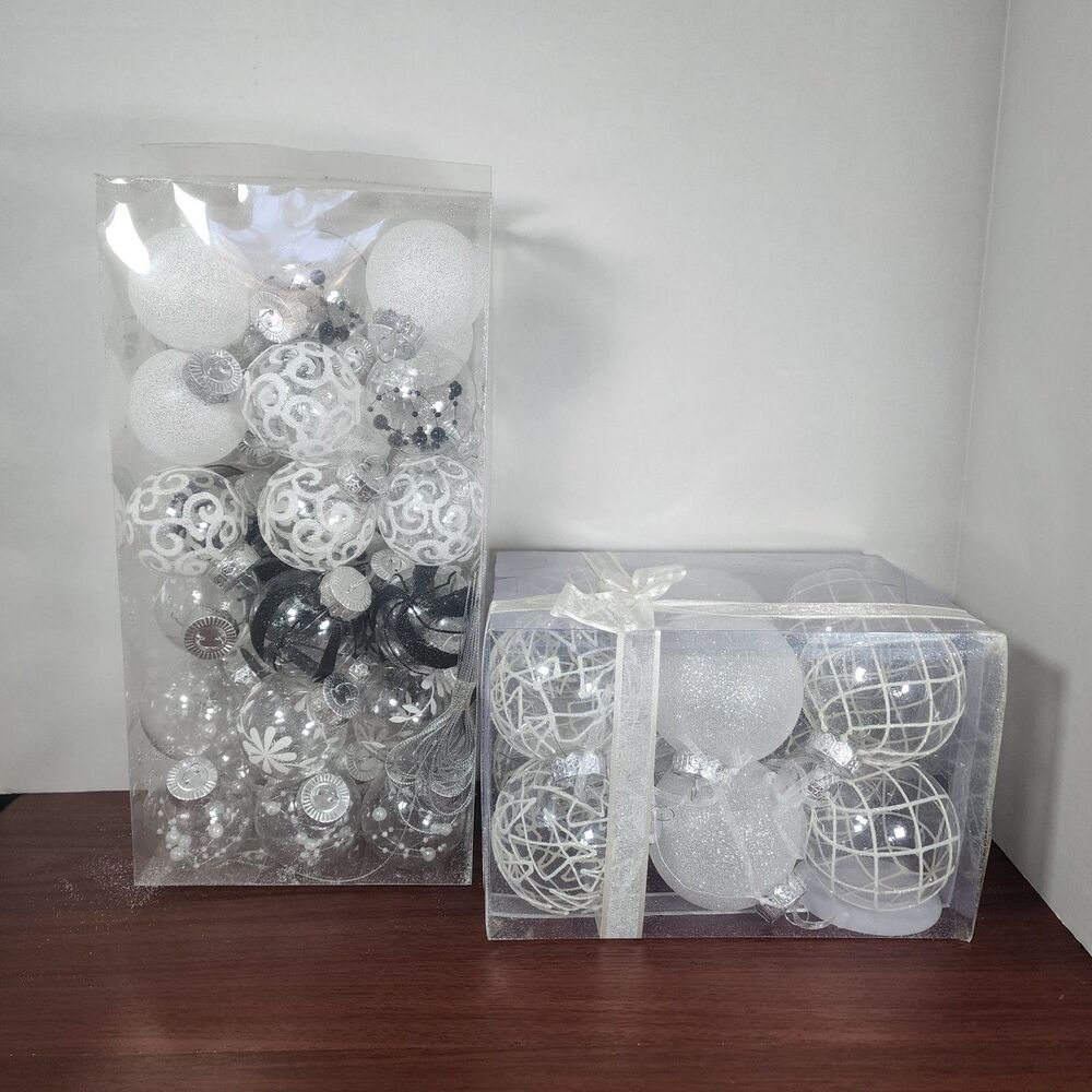 Christmas Ball Ornaments Shatterproof Plastic New